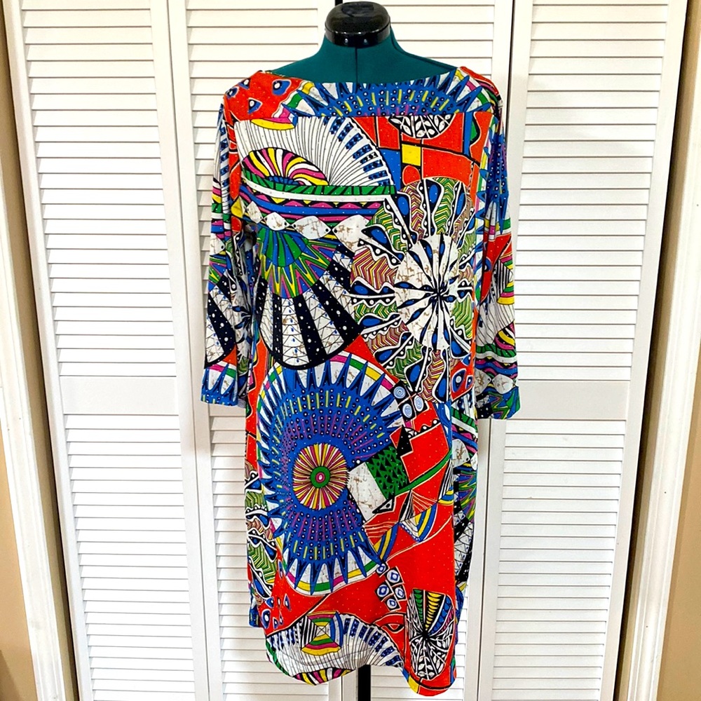 Size 3 Brand New with Tag Magic Mosaic-print Dress with 3/4 Sleeves